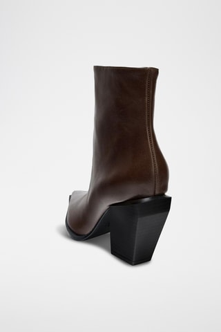 Bottines en cuir - Bordeaux