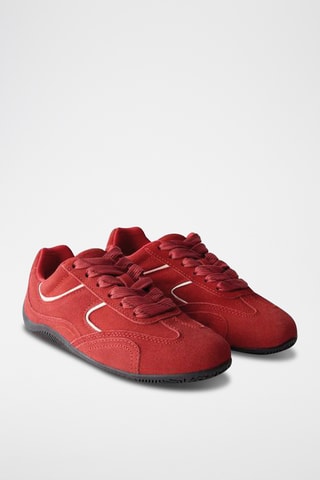 Baskets en nubuck - Rouge