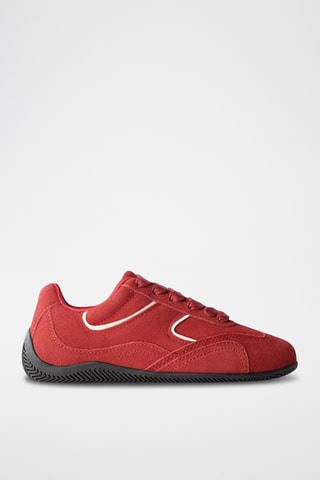 Baskets en nubuck - Rouge