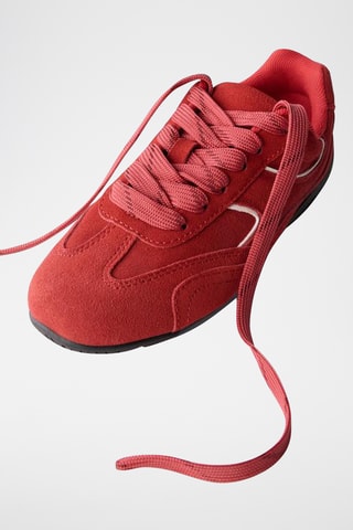 Baskets en nubuck - Rouge