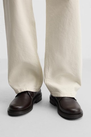 Derbys en cuir - Marron