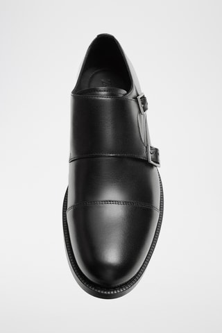 Derbys à boucles en cuir - Noir