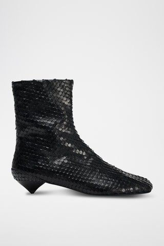 Bottines en cuir - Noir