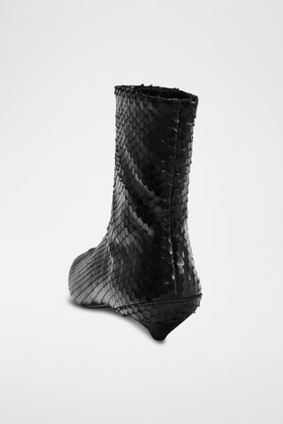 Bottines en cuir - Noir