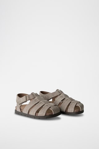 Sandales en nubuck - Gris foncé