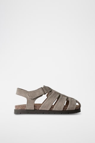 Sandales en nubuck - Gris foncé