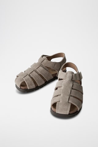 Sandales en nubuck - Gris foncé