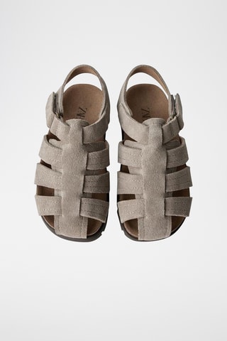 Sandales en nubuck - Gris foncé