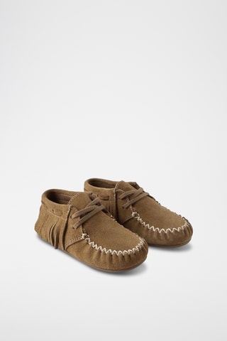 Chaussures bateau en nubuck - Camel