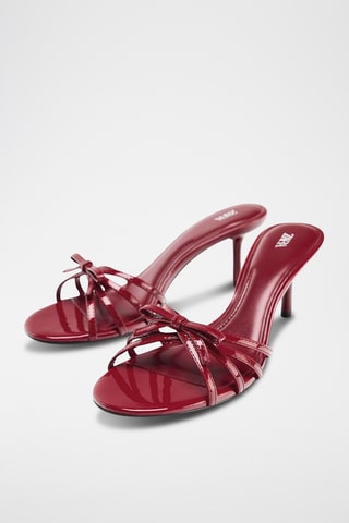 Mules à talons - Rouge