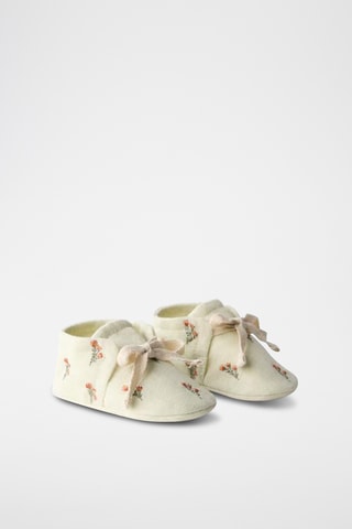 Chaussons - Ecru et rose