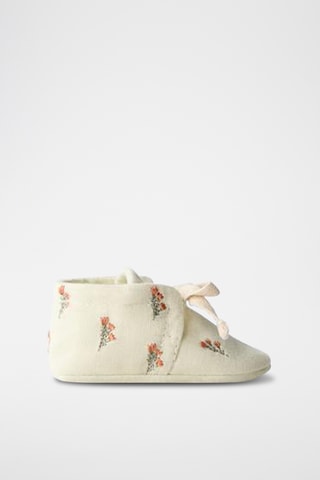 Chaussons - Ecru et rose