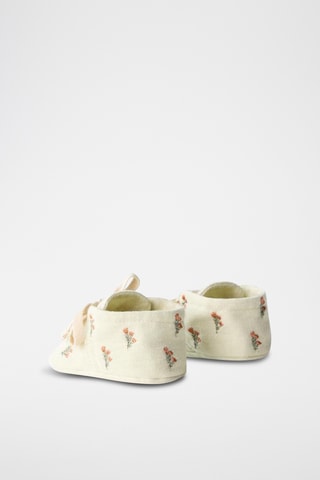 Chaussons - Ecru et rose