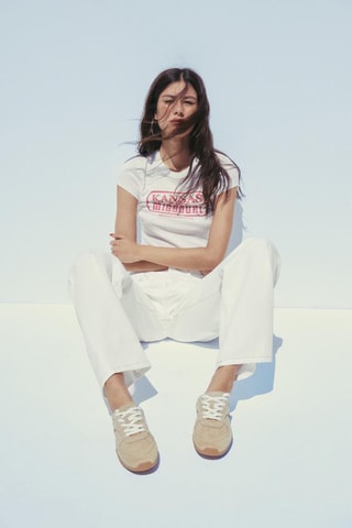 Baskets en nubuck - Beige