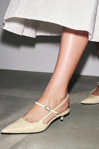 Escarpins en cuir - Ecru