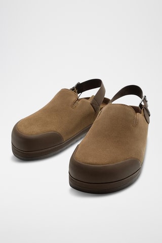 Sabots en cuir - Camel