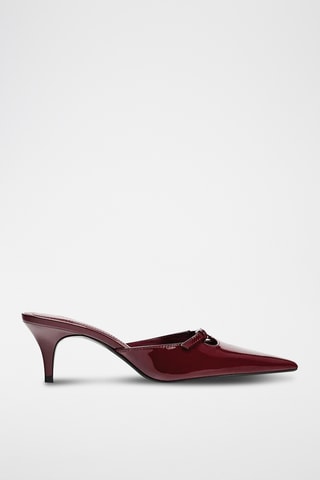 Mules à talons vernies - Bordeaux