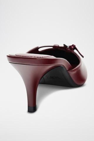 Mules à talons vernies - Bordeaux