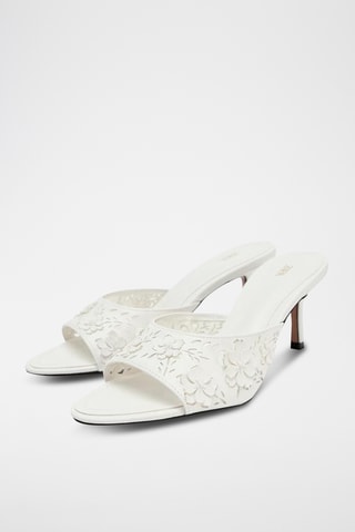 Mules à talons - Blanc