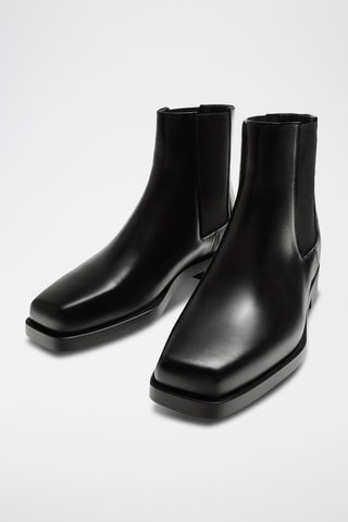 Bottines Chelsea en cuir - Noir