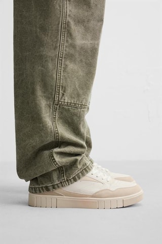 Baskets montantes - Ecru et beige