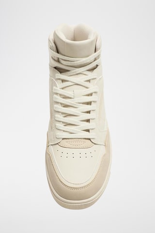 Baskets montantes - Ecru et beige