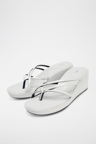 Sandales compensées - Blanc