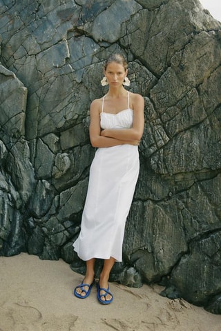 Sandales en cuir - Bleu marine