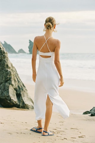 Sandales en cuir - Bleu marine