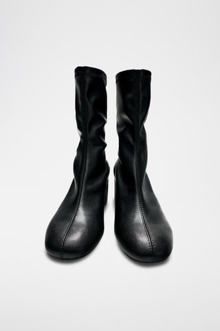 Bottines en cuir - Noir