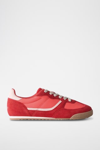 Baskets en nubuck - Rouge