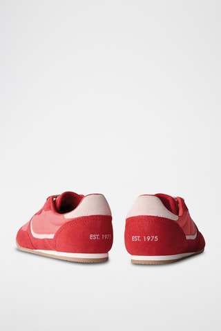 Baskets en nubuck - Rouge