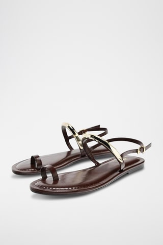 Sandales - Marron et doré