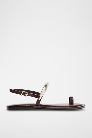 Sandales - Marron et doré