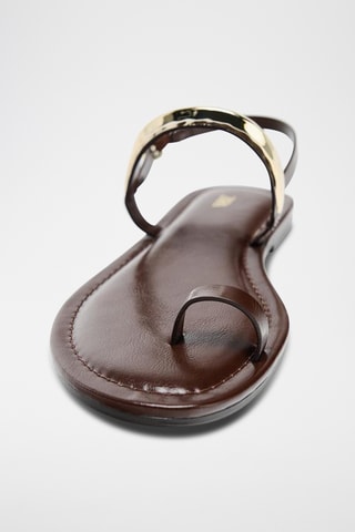 Sandales - Marron et doré