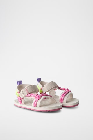 Sandales - Fuchsia et écru