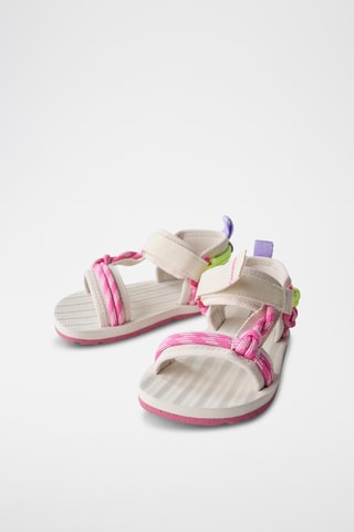 Sandales - Fuchsia et écru