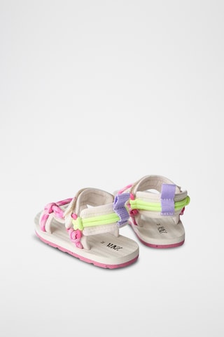 Sandales - Fuchsia et écru