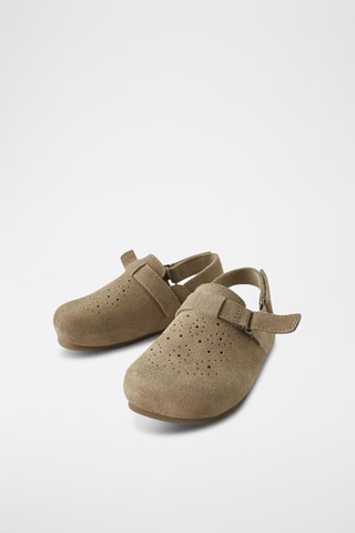 Sabots en nubuck - Marron clair