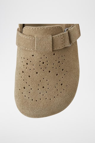 Sabots en nubuck - Marron clair