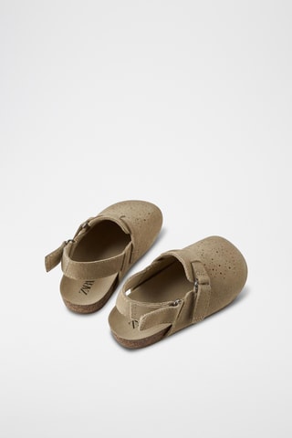 Sabots en nubuck - Marron clair