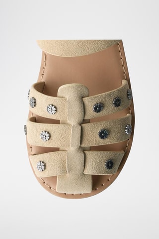 Sandales en nubuck - Beige