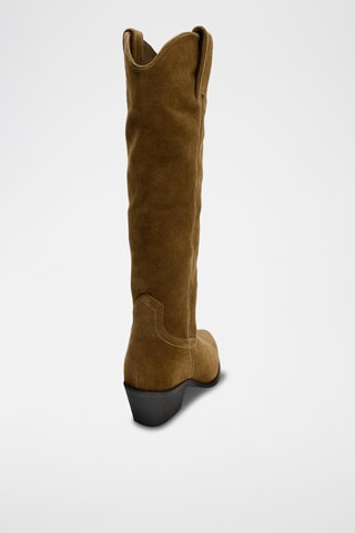 Bottes en nubuck - Beige