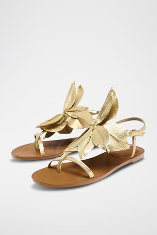 Sandales en cuir - Doré