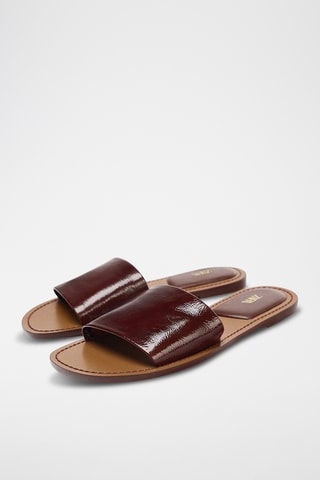 Mules en cuir - Bordeaux