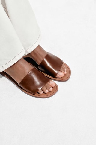 Mules en cuir - Bordeaux