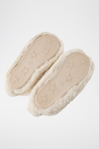 Pantoufles fourrées - Ecru