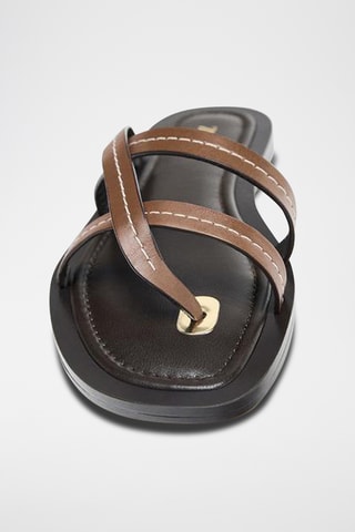 Sandales en cuir - Marron