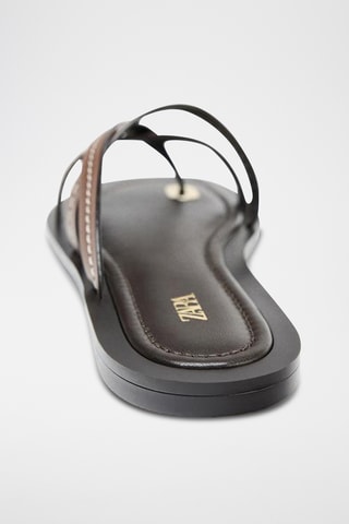 Sandales en cuir - Marron