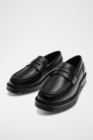 Mocassins en cuir - Noir